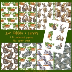 Just Rabbits & Carrots Patterned Paper Set