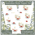 Australian Birds Topper Set - Cockatoo