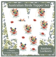 Australian Birds Topper Set - Rainbow Lorikeets