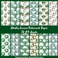 Christmas, in Red & Green Collection - Mostly Greens Patterned Paper Set