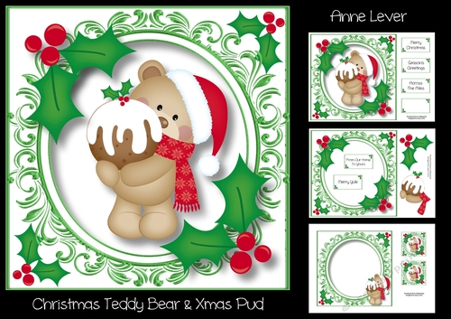 Christmas Teddy Bear & Xmas Pud