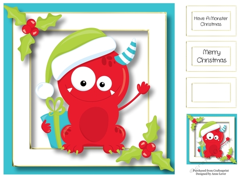 Have A Monster Christmas 3 8x8