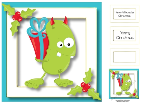 Have A Monster Christmas 2 8x8