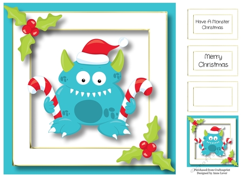 Have A Monster Christmas 1 8x8
