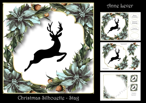 Christmas Silhouette - Stag