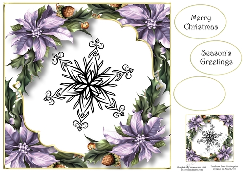 Christmas Silhouette - Snowflake 8x8