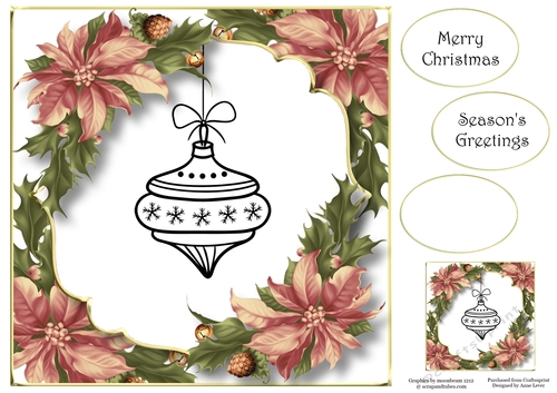 Christmas Silhouette - Bauble 8x8