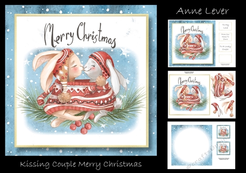 Kissing Couple Merry Christmas