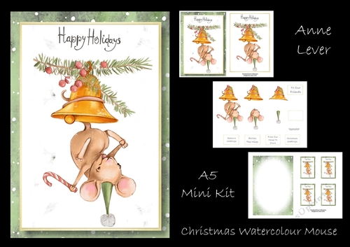 Christmas Watercolour Mouse