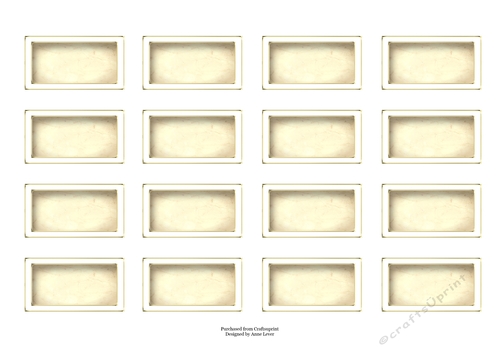 Blank Frame Natural & White Tags