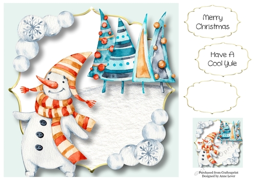 Happy Snowman 3 8x8