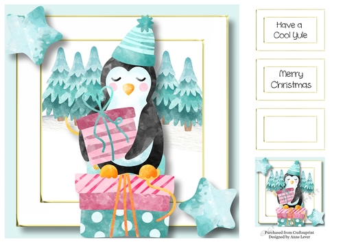 Penguins On Presents 3 8x8