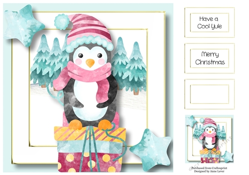 Penguins On Presents 2 8x8