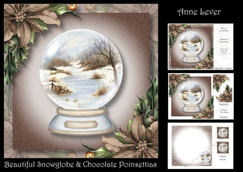Beautiful Snowglobe & Chocolate Poinsettias