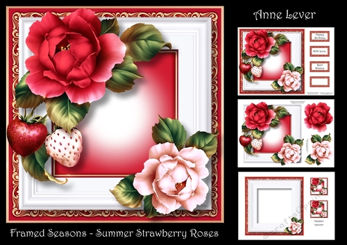 Framed Seasons - Summer Strawberry Roses