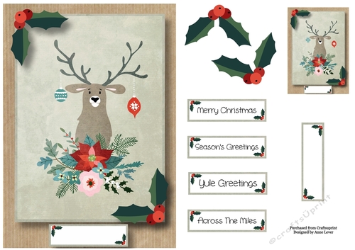 Kraft Paper Christmas - The Stag A5