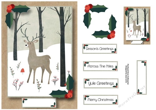 Kraft Paper Christmas - Woodlands A5
