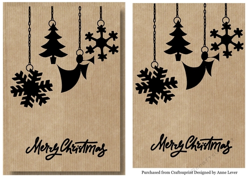Kraft Paper Stamp Topper - Baubles