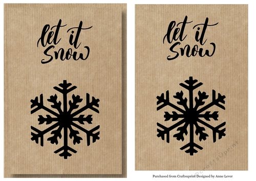 Kraft Paper Stamp Topper - Snowflake