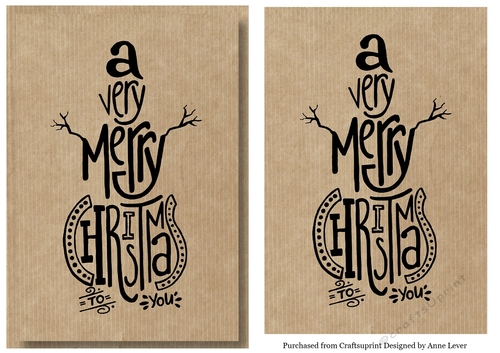 Kraft Paper Stamp Topper - Wordy Snowman