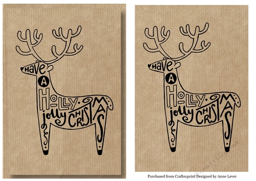 Kraft Paper Stamp Topper - Wordy Stag
