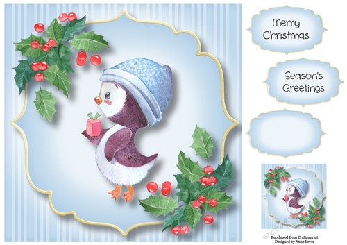 Merry Penguins - Just For You 8x8