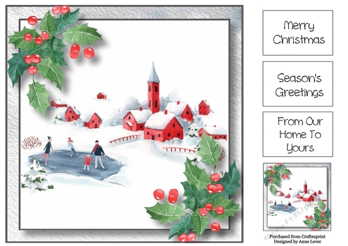 The Christmas Village - The Frozen Pond 8x8