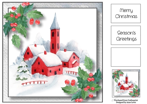 The Christmas Village - The Church 8x8