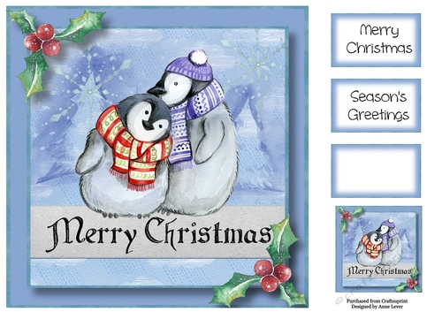 Christmas Couple - Perfect Penguins 8x8