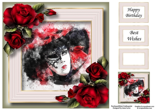 Masquerade Ball - Red 8x8