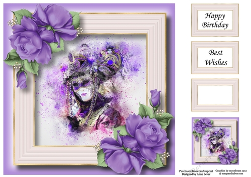 Masquerade Ball - Purple 8x8