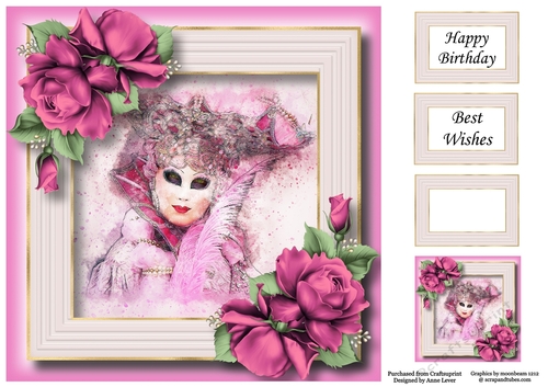 Masquerade Ball - Pink 8x8
