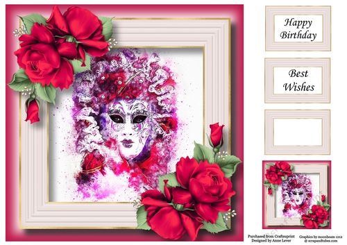 Masquerade Ball - Magenta 8x8