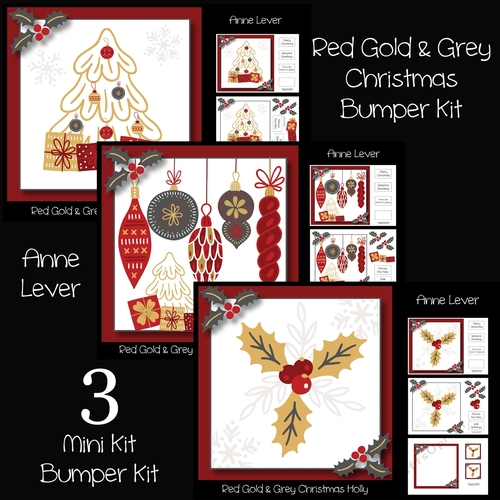 Red Gold & Grey Christmas Bumper Kit