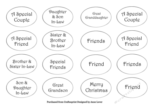 Silver Greetings Tags - In-laws, friends