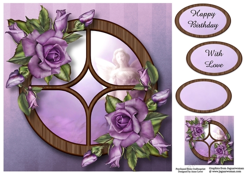 The Circular Window - Heritage roses 8x8