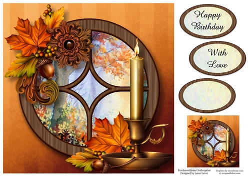 The Circular Window - Autumn Candle 8x8