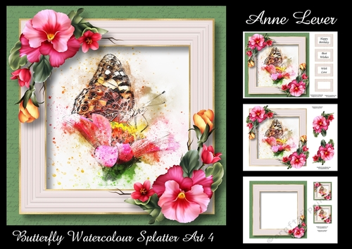 Butterfly Watercolour Splatter Art 4