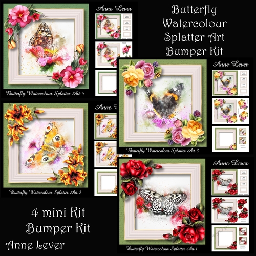 Butterfly Watercolour Splatter Art Bumper Kit