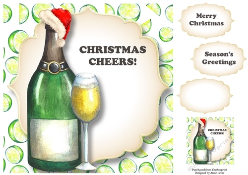 Christmas Cheers! - Champagne 8x8