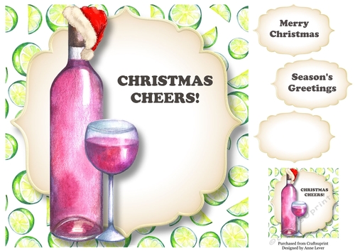 Christmas Cheers! - Red Wine 8x8