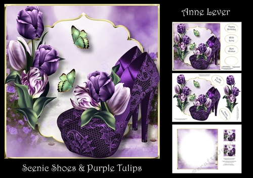 Scenic Shoes & Purple Tulips