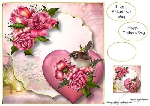 Scenic Hearts & Flowers - Glory Roses 8x8