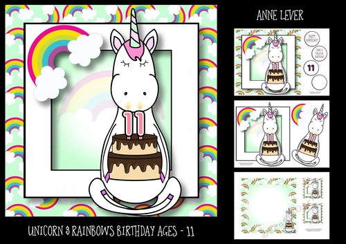 Unicorn & Rainbows Birthday Ages - 11