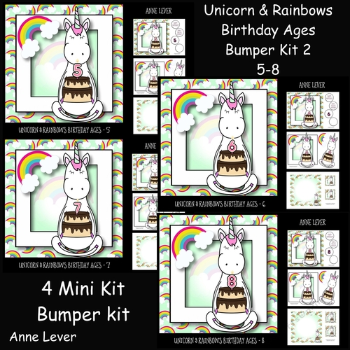 Unicorn & Rainbows Birthday Ages Bumper Kit 2 5-8