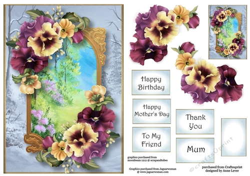 A Portal Into Spring - Pansies A5