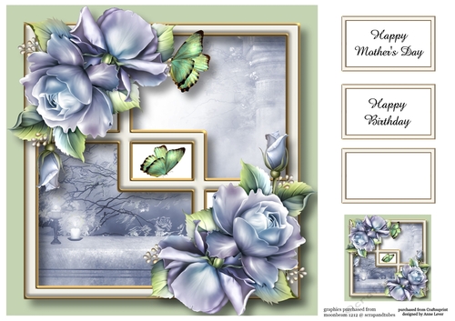 Roses Of Blue 8x8