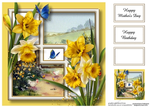 Daffodils Of Yellow 8x8