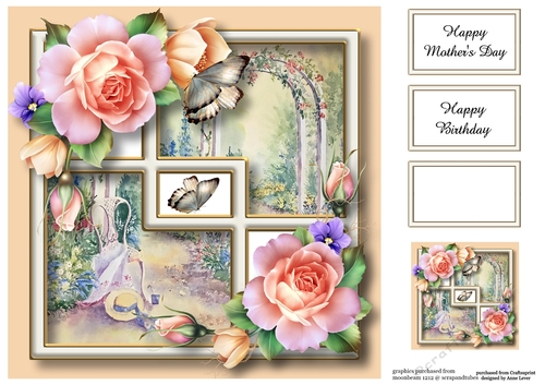 Roses Of Peachy Pink 8x8