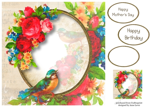Floral Vintage Frame 4 8x8